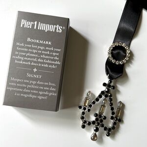 Pier 1 Chandelier Ribbon Bookmark Black